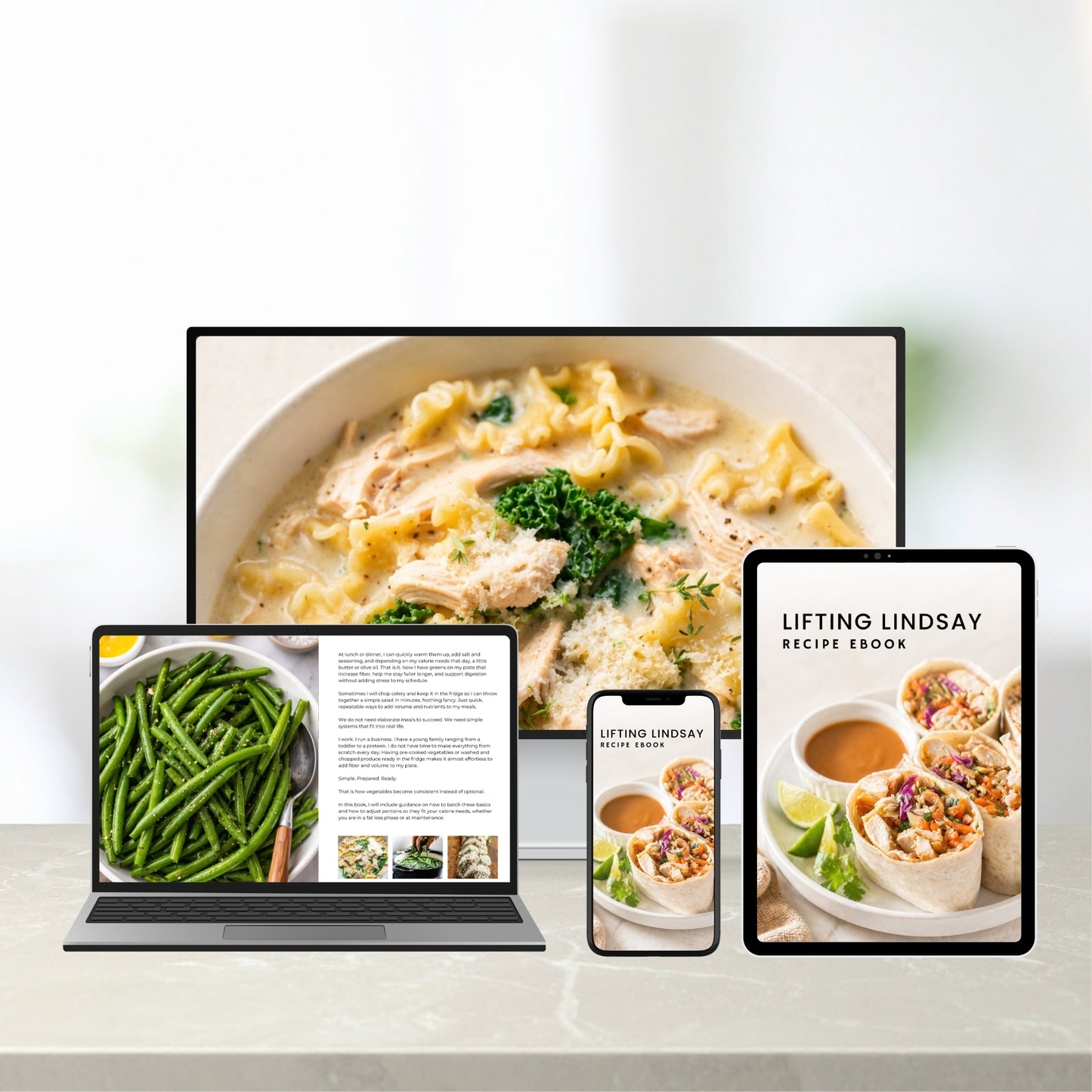 Lifting Lindsay Physical Recipe Book + eBook